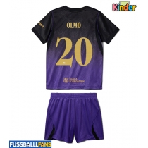 Barcelona Dani Olmo #20 Auswärts Trikotsatz Kinder 2026-27 Kurzarm (+ Kurze Hosen)